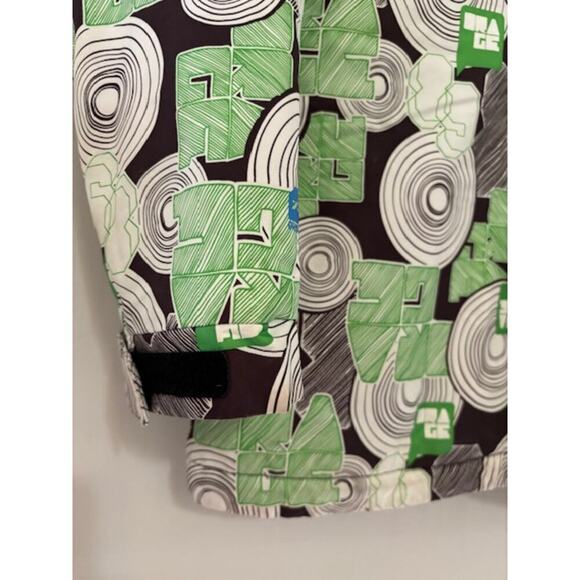 Orage Ski Snowboard Hooded Jacket Green White Geometric Design Youth Medium - Picture 6 of 10